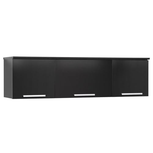 Black Wall Mounted Cabinet with 3 Doors F669