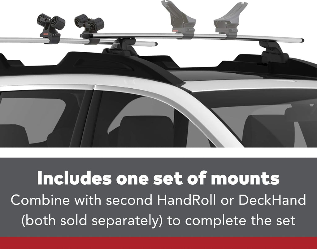 HandRoll Rooftop Mounted Kayak Rack, One Set of Mounts N4277