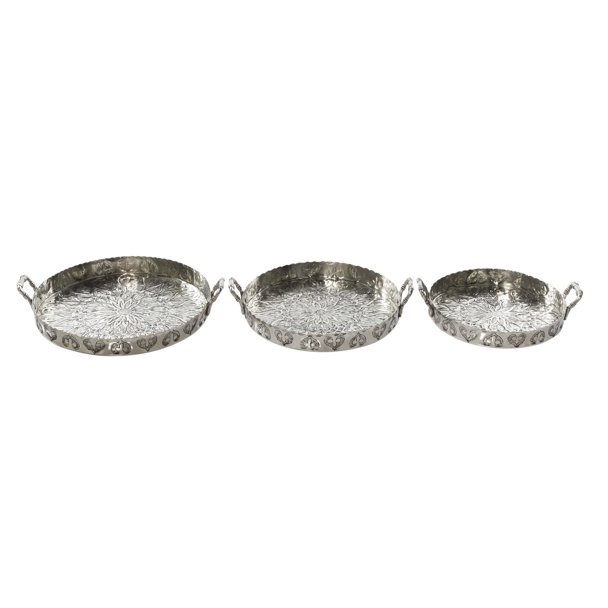 Silver Aluminum Tray (Set of 3) L6204