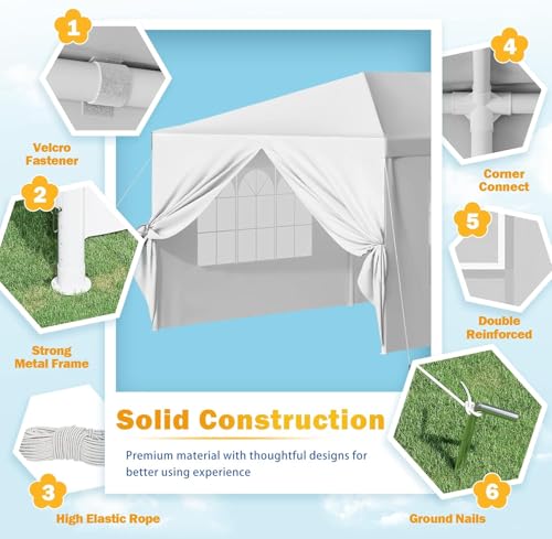 10'x30' Waterproof Party Tent with Removable Sidewalls & 2 Doors L27279