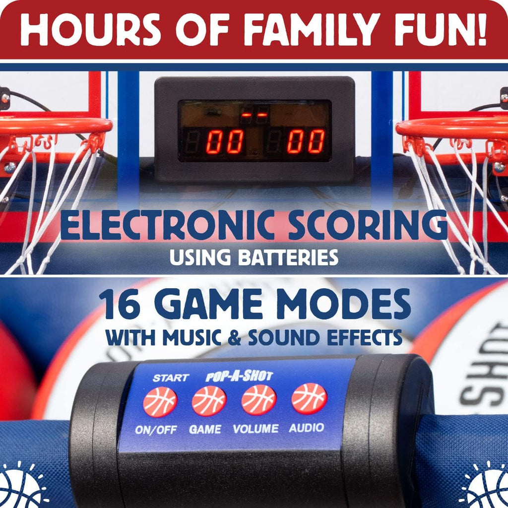 Indoor/Outdoor Dual Shot Basketball Arcade Game with Large LED Scoreboard H72720