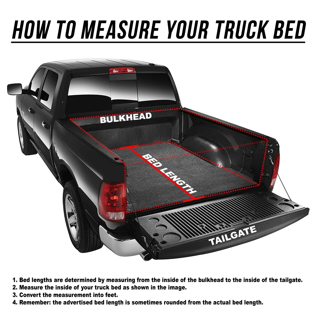 Adjustable Tri-Fold Soft Top Tonneau Cover K730032