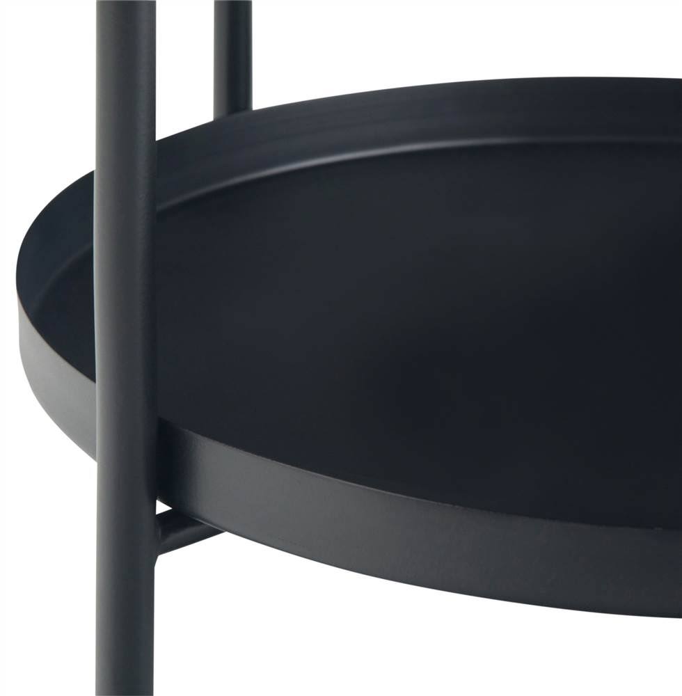 Black Metal End Table V711