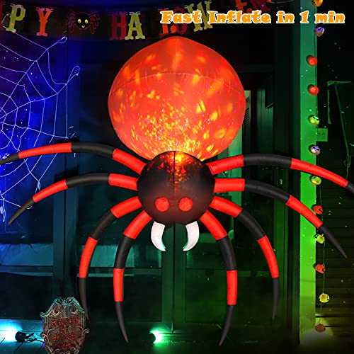 8 FT Halloween Inflatable Spider with LED V290802