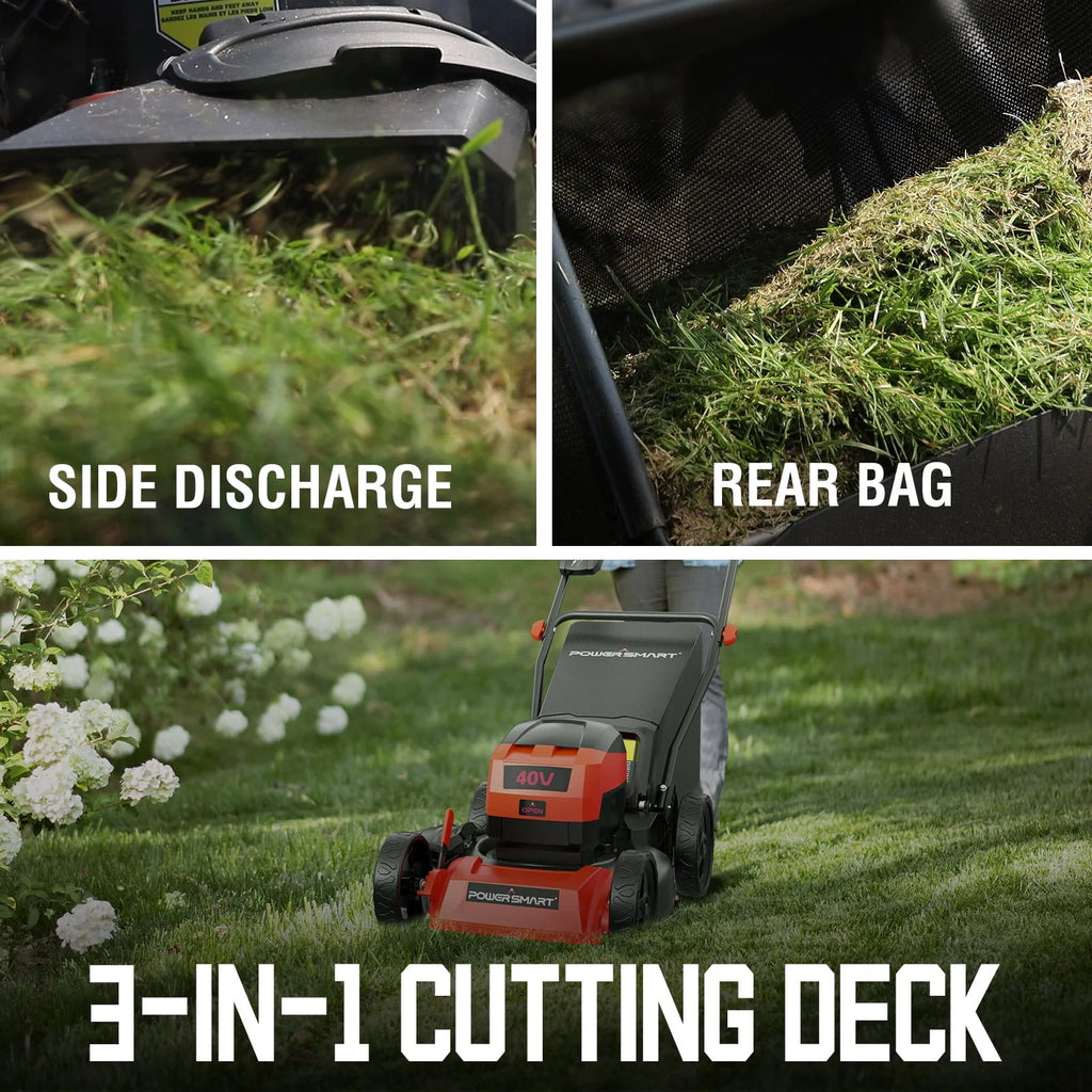 40V 17-inch Cordless Brushless Electric Push Lawn Mower D2669