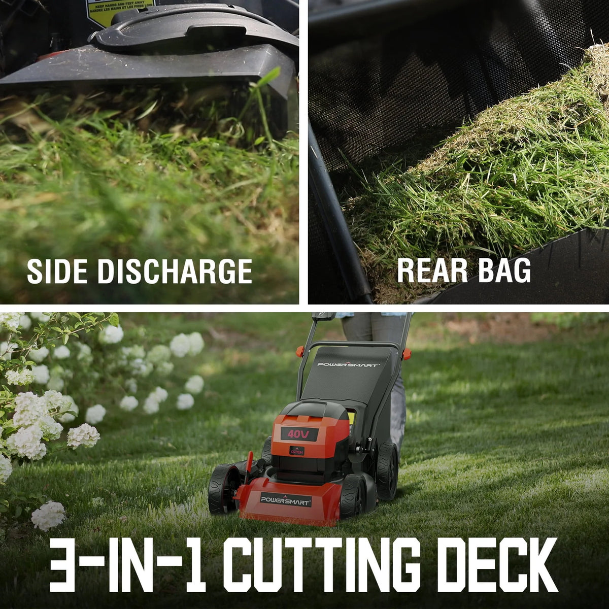 40V 17-inch Cordless Brushless Electric Push Lawn Mower D2669
