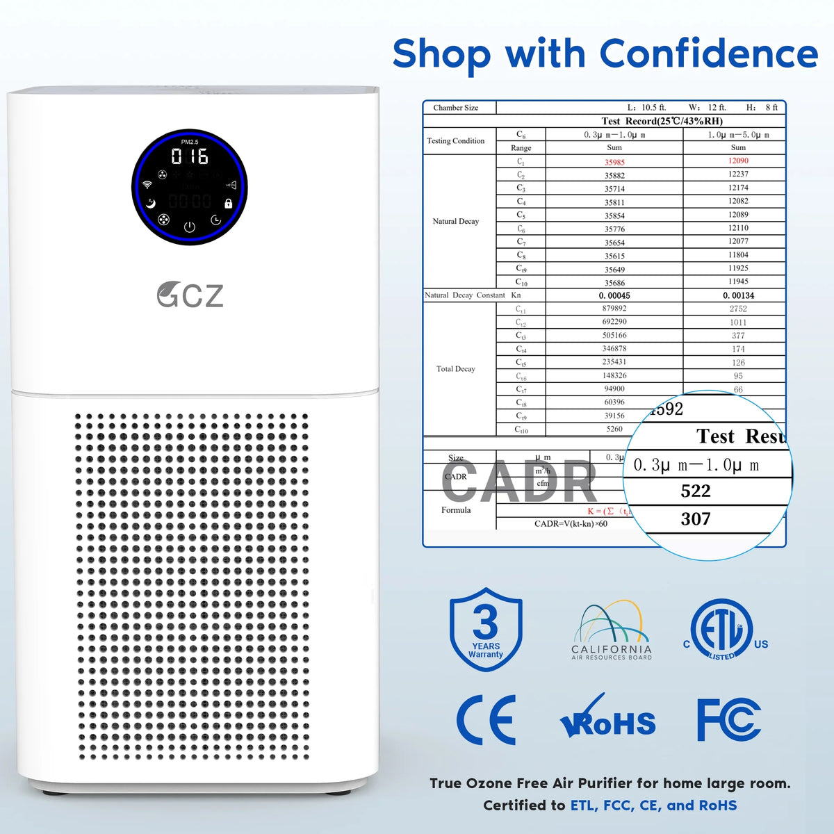 WiFi H13 True HEPA Air Purifier G632073