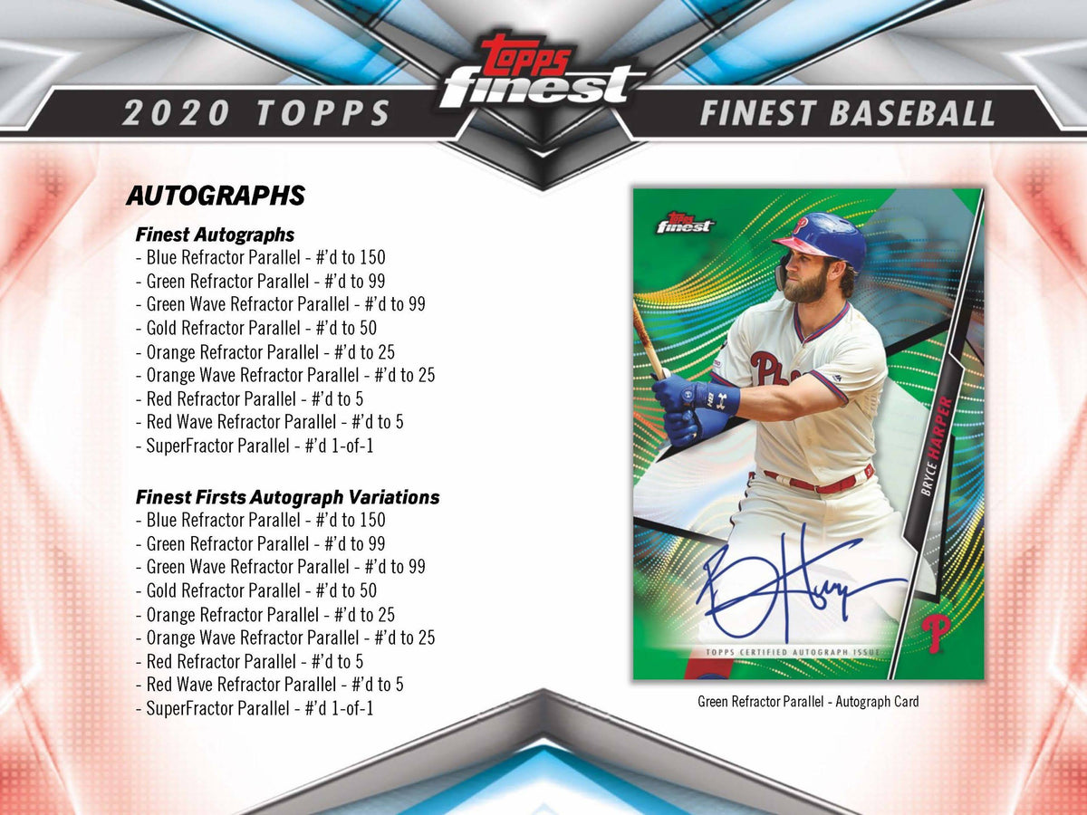 2020 Topps Finest Baseball Hobby Box L513