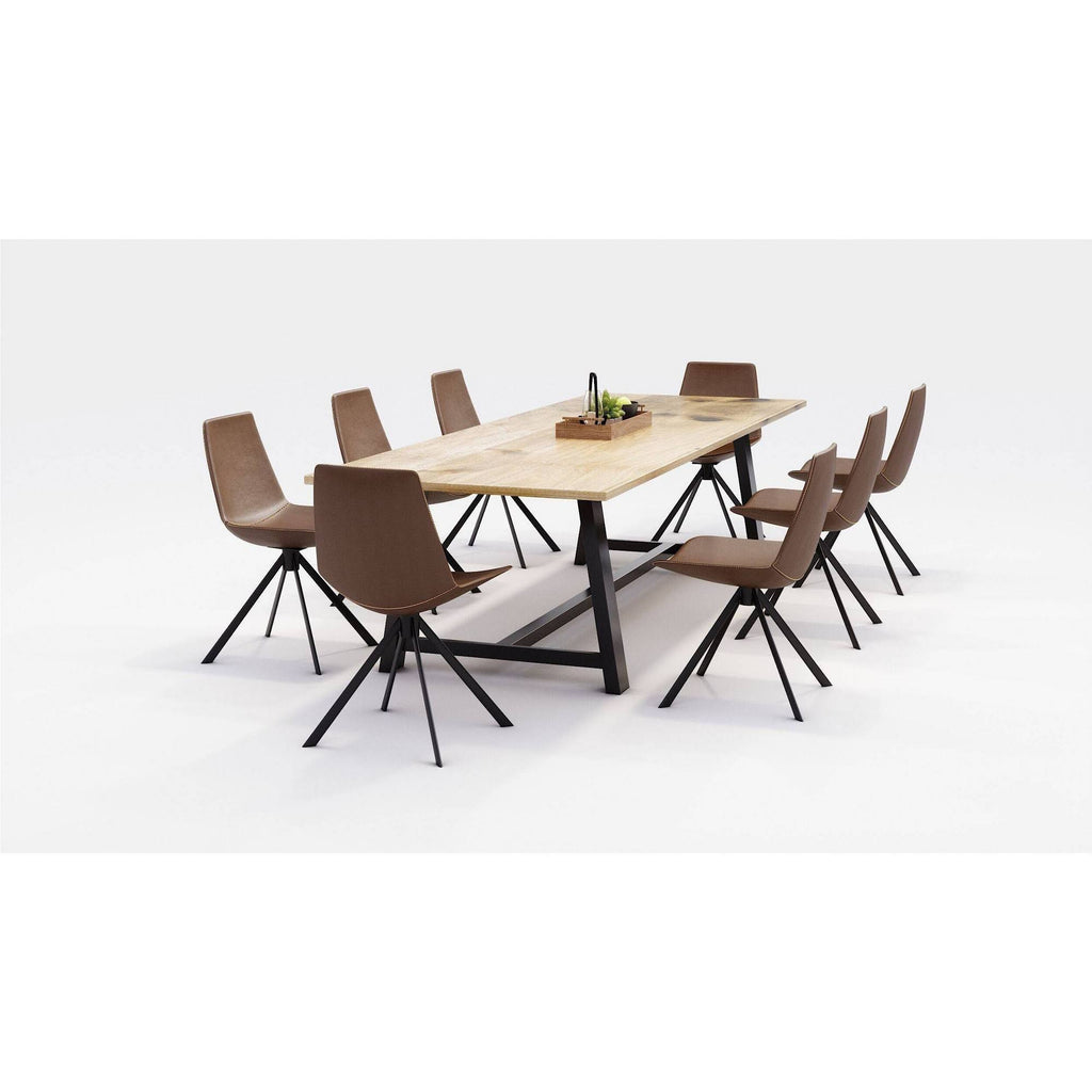 Brown Faux Leather Break Room Chair Q815104