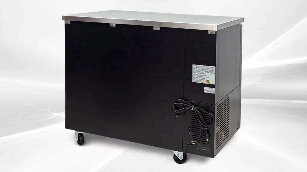 Black Glass Door Back Bar Refrigerator Beer Cooler with LED Lighting A821499