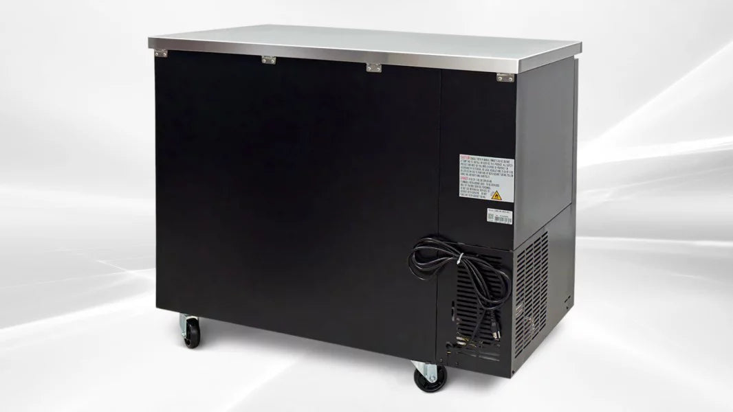 Black Glass Door Back Bar Refrigerator Beer Cooler with LED Lighting A821499