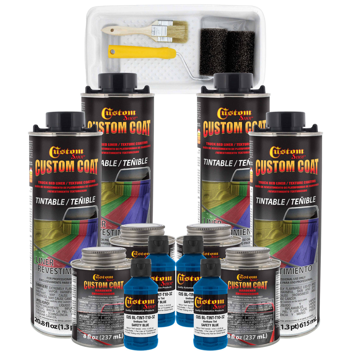 Safety Blue 1 Gallon Urethane Truck Bed Liner Kit with Roller and Brush Applicator O545