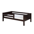 Twin Size Day Bed with Front Guard Rail and Panel Headboard A71546