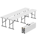 White 6ft Plastic Folding Bench 2 Pack O507731