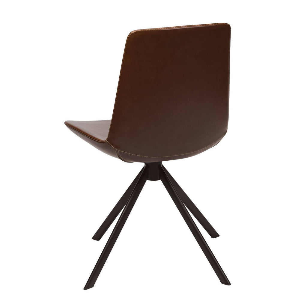 Brown Faux Leather Break Room Chair Q815104