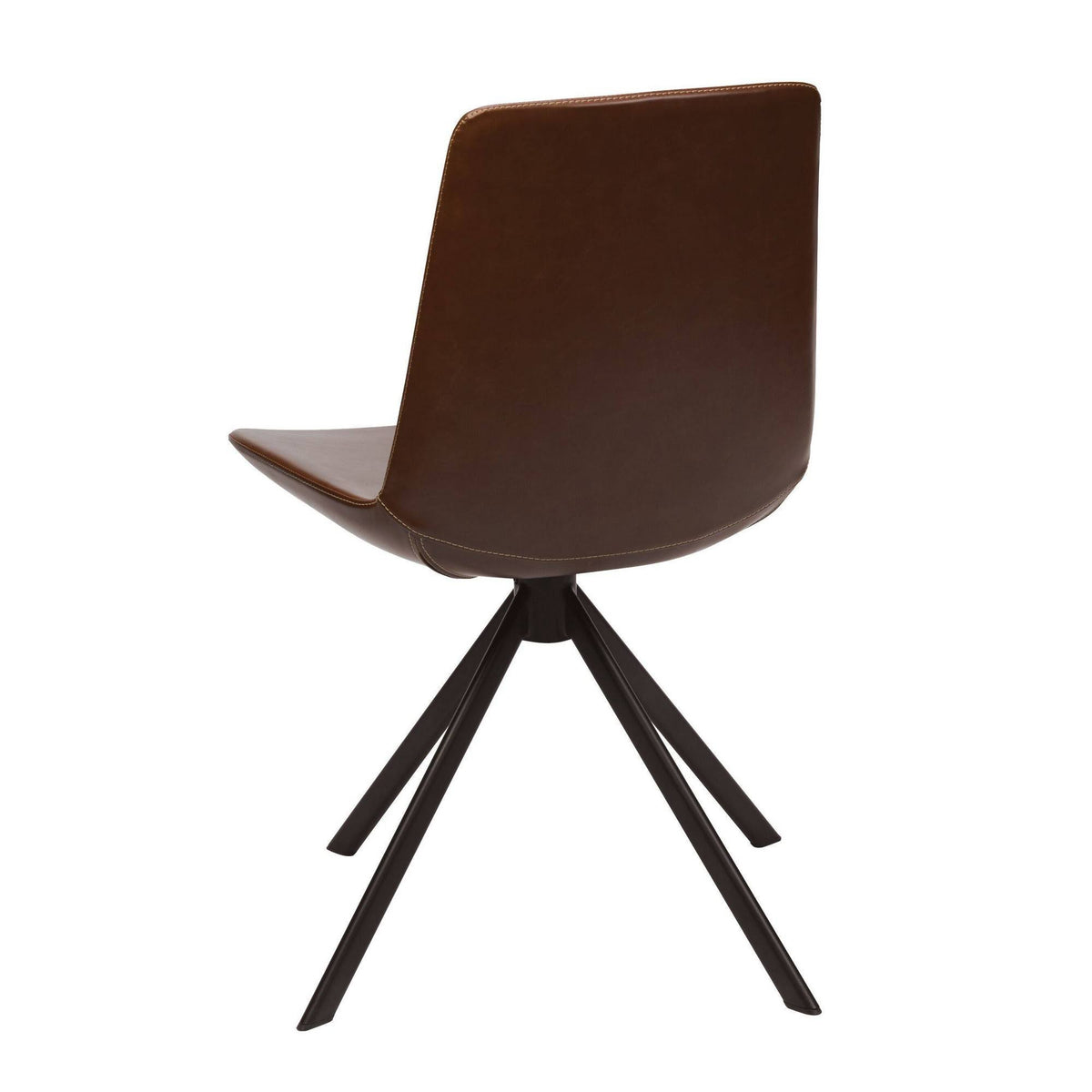 Brown Faux Leather Break Room Chair Q815104