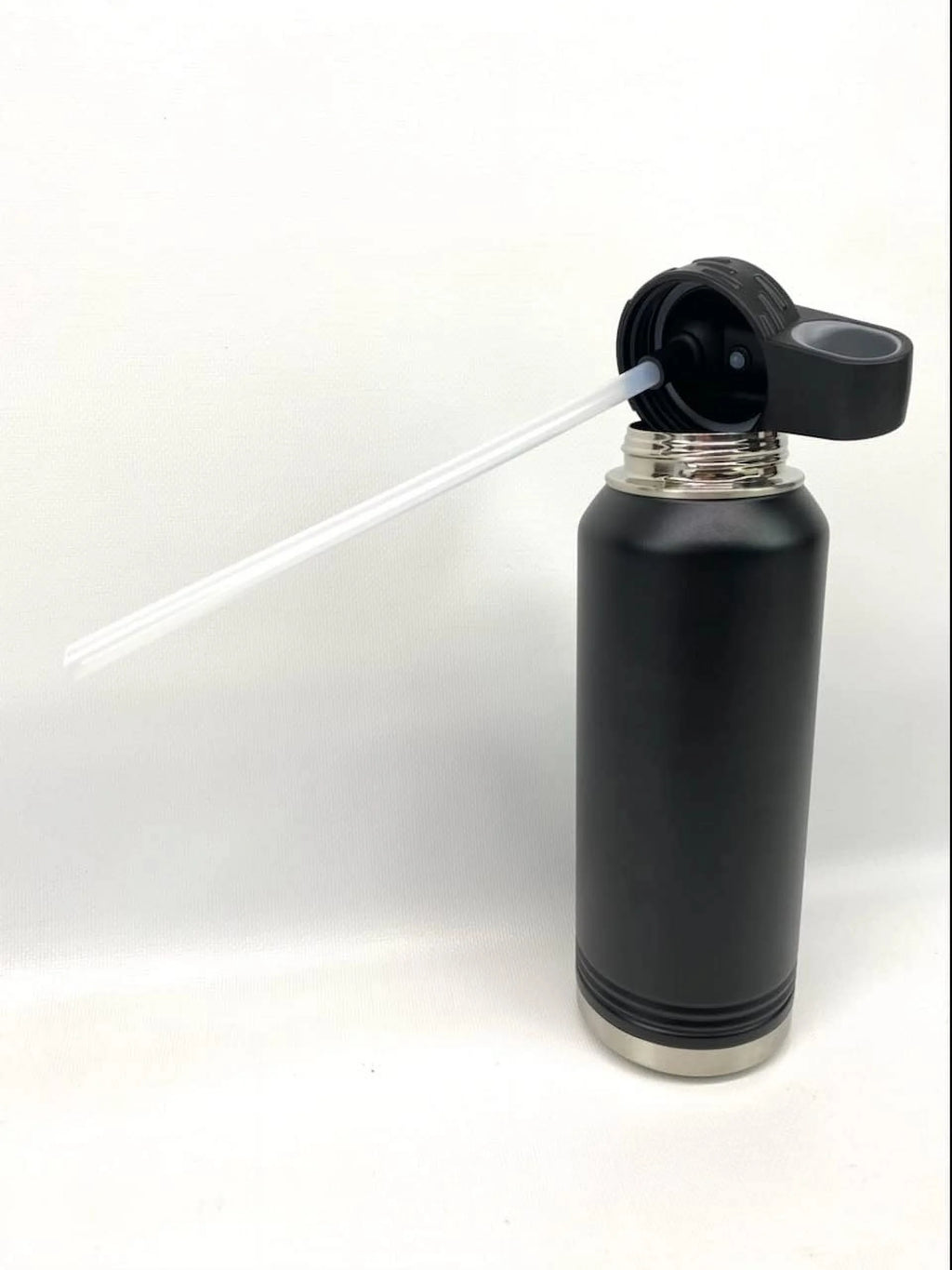 Black Powder Coated Insulated 32 Ounce Water Bottle H9507