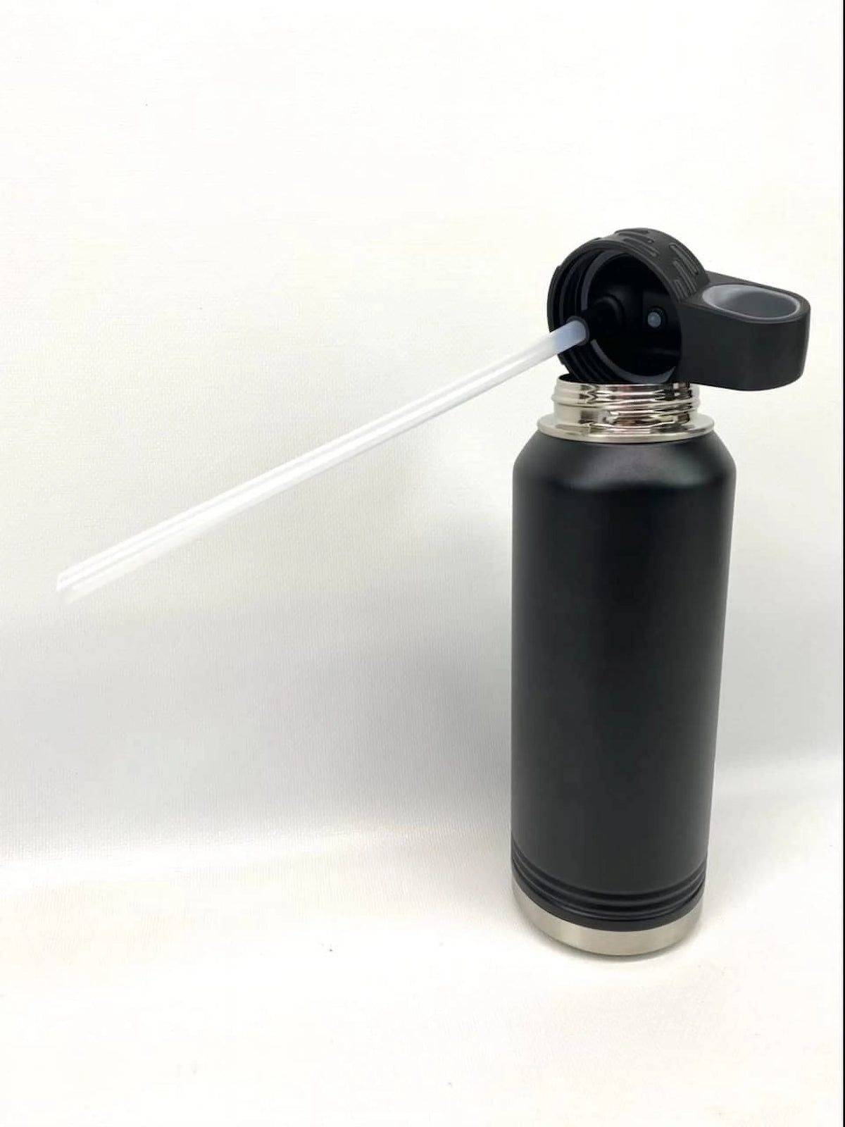 Black Powder Coated Insulated 32 Ounce Water Bottle H9507