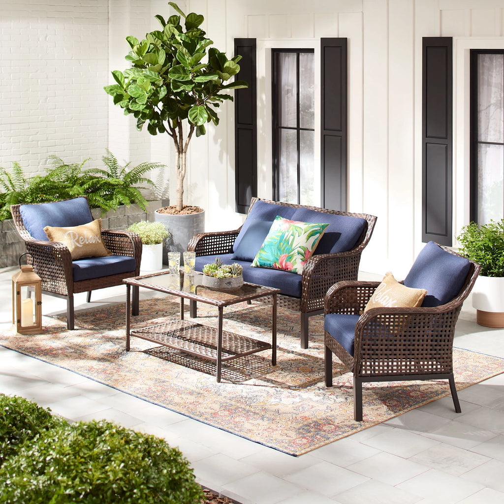 Blue 4 Piece Conversation Set G91159