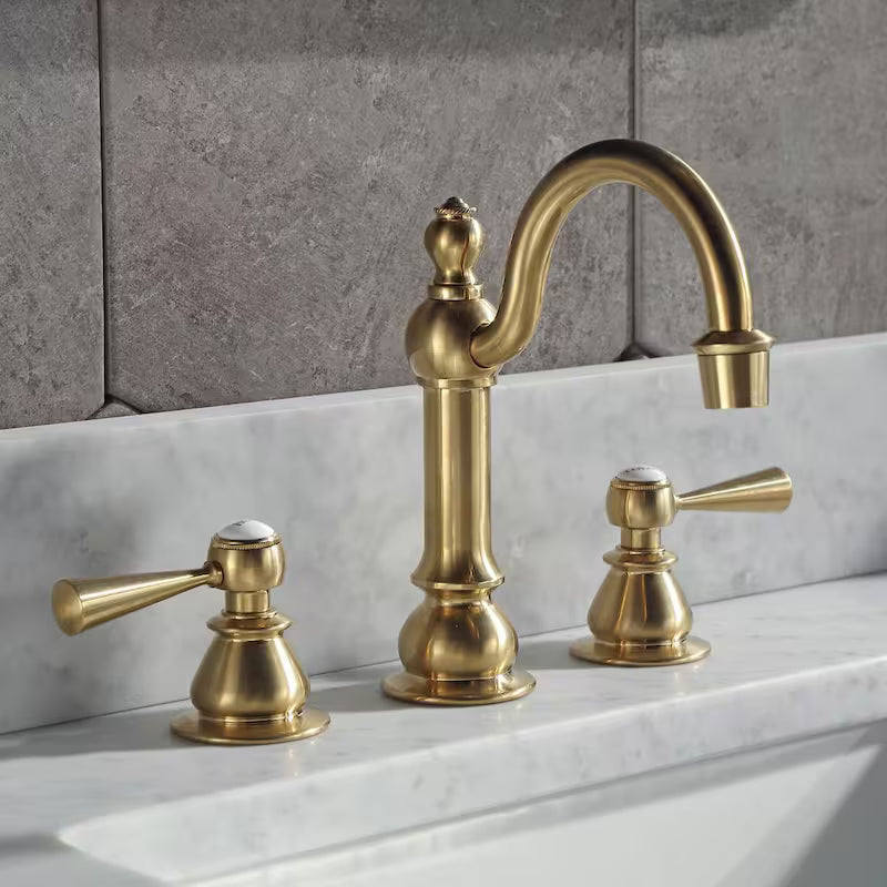 Adjustable Widespread 2-Handle High Arc Lavatory Faucet L720350