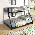 Twin Over Full Metal Bunk Bed Frame Black L8889