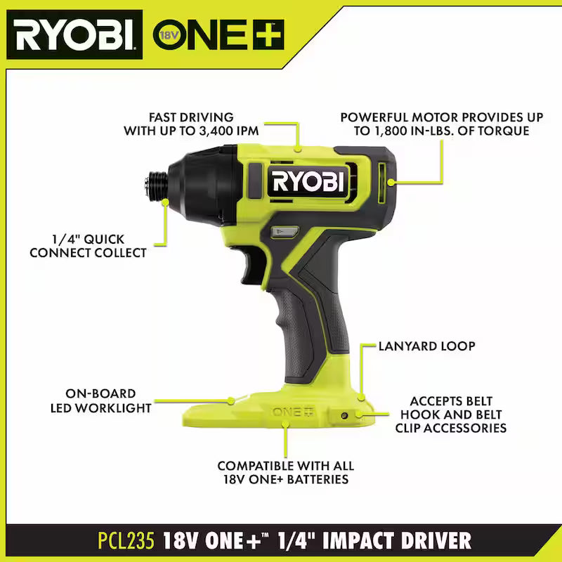 18V Cordless 4-Tool Combo Kit with Battery and Charger S885552