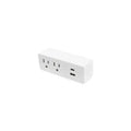 White 2-Outlet 2-USB Port Outlet Tap D5381