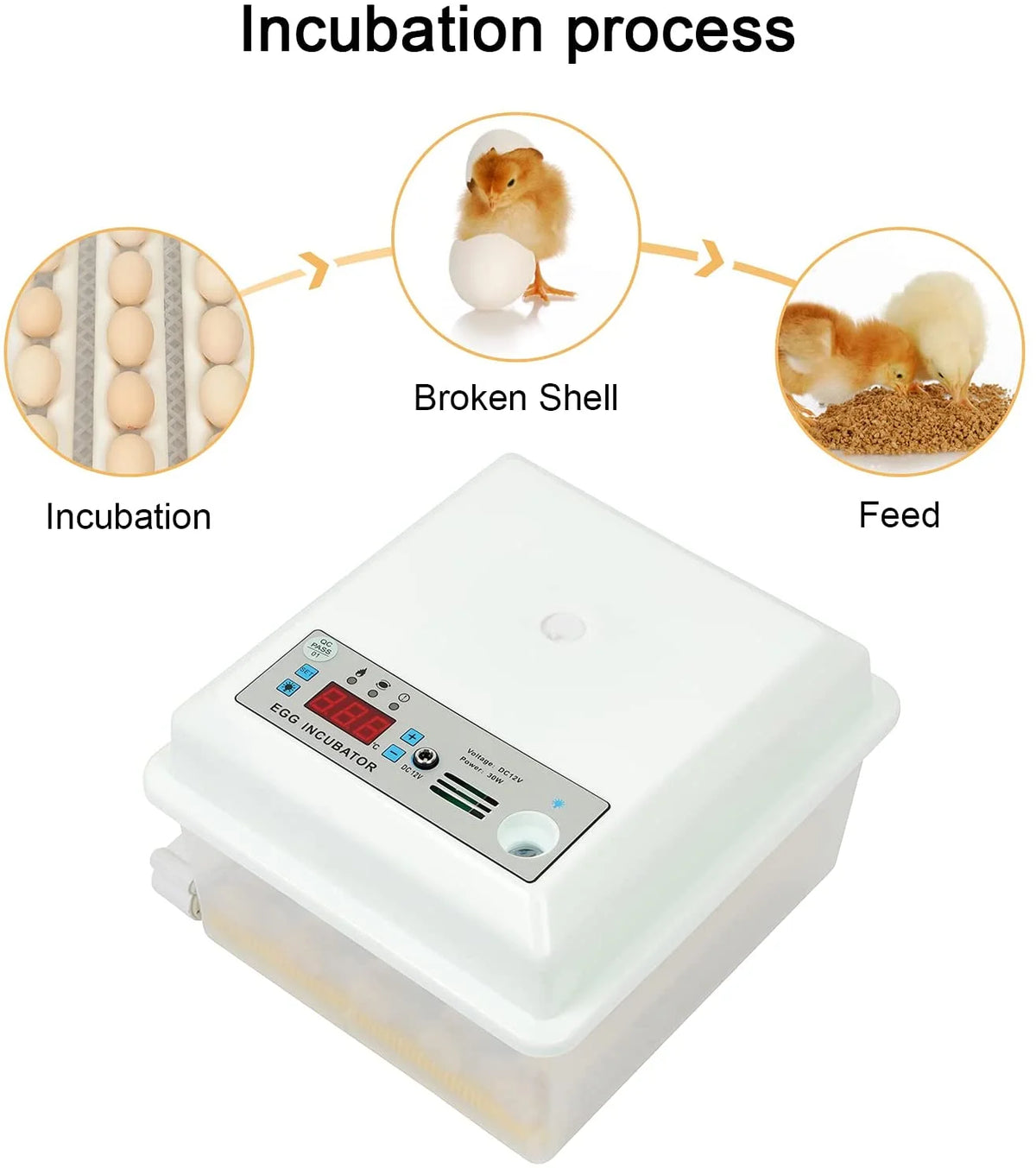 16 Eggs Incubator with Automatic Egg Turner D241354