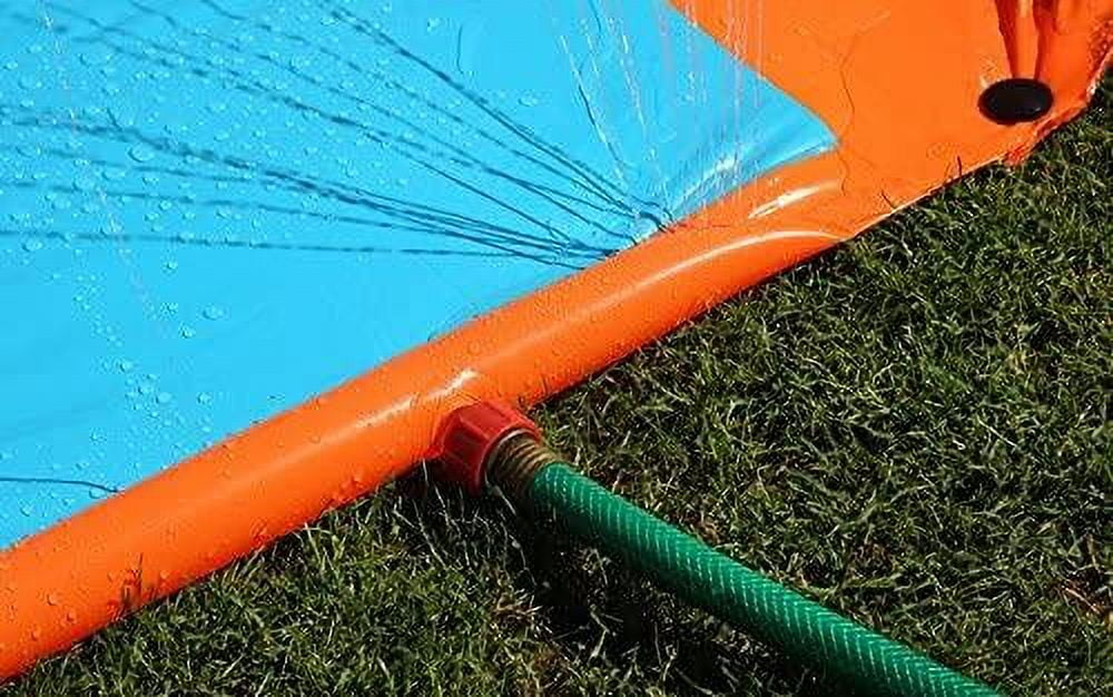 18' Triple Lane Water Slide with Ramp S5242