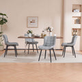 Gray Faux Leather Dining Chair Set of 2 C632
