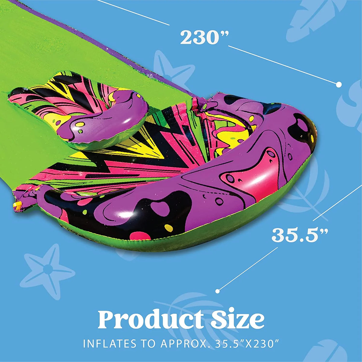 2 Pack 20ft x 35.5in Water Slide with Bodyboards W57579