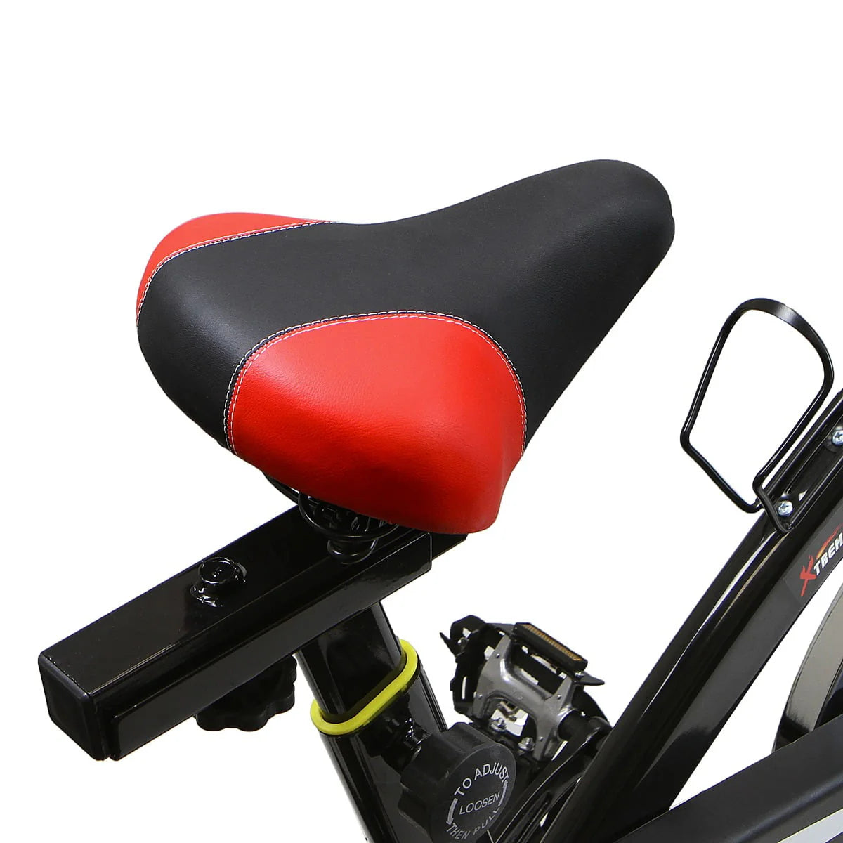 Blue Stationary Exercise Bike with Bottle Holder J675448