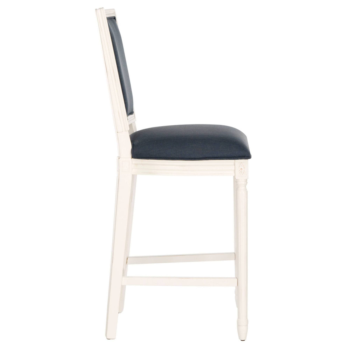 Navy/Cream Rectangle Bar Stool (Set of 2) T37682