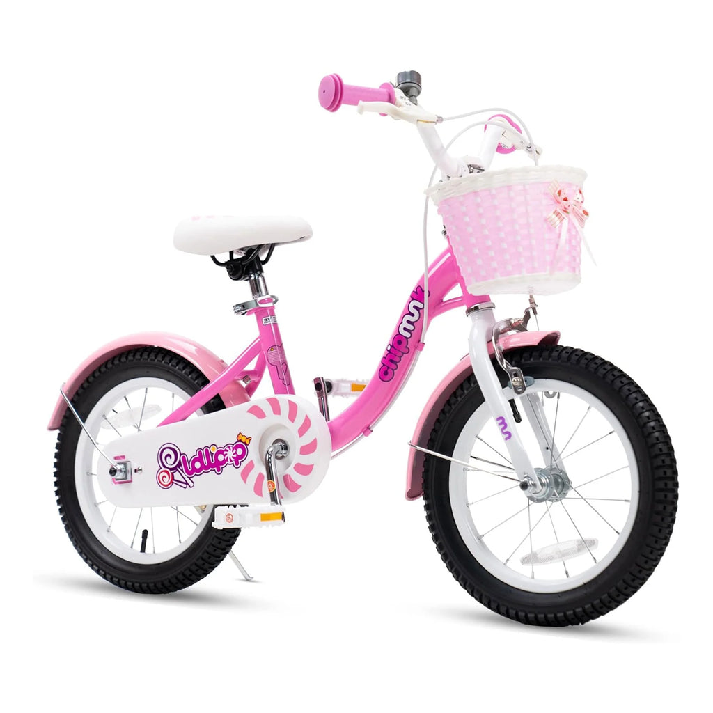 14 Inch Girls Kids Bike with Basket Training Wheels T6465