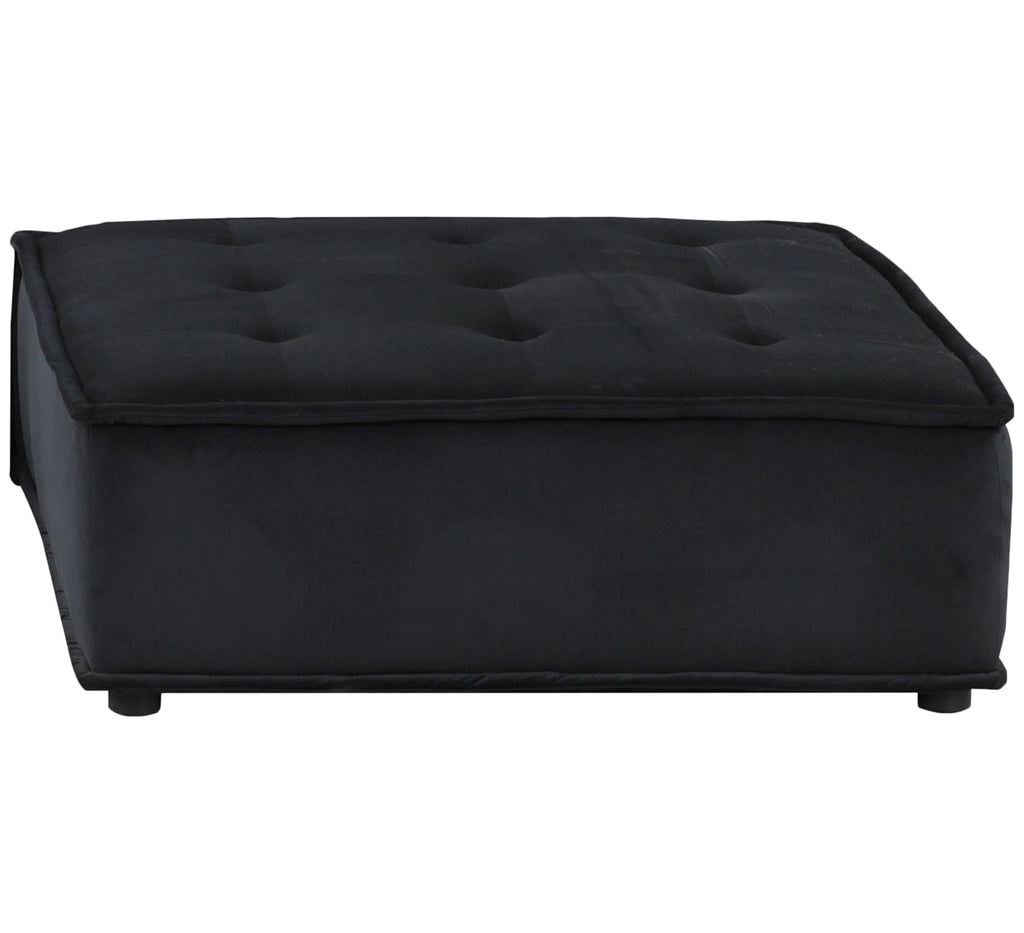 Black Velvet 4 Pc Sectional Sofa Z3493