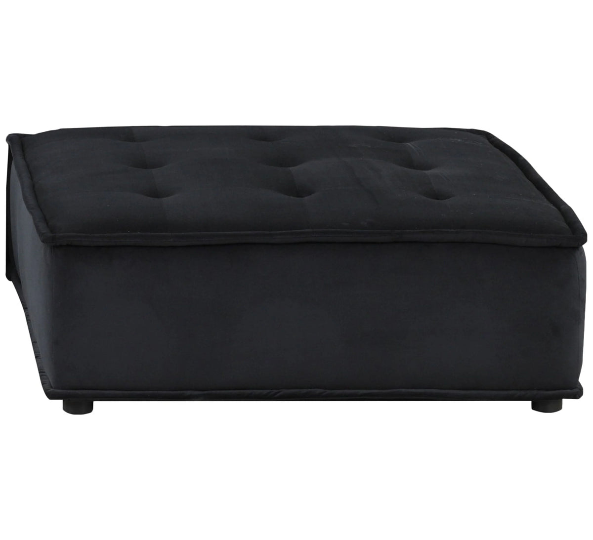 Black Velvet 4 Pc Sectional Sofa Z3493