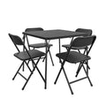 5-Piece Resin Folding Table and Chair Dining Set K247