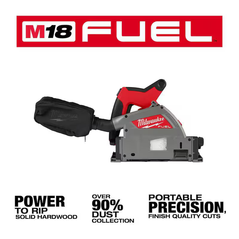 18V Cordless Brushless Plunge Cut Track Saw with Guide Rail and Track Clamps E843