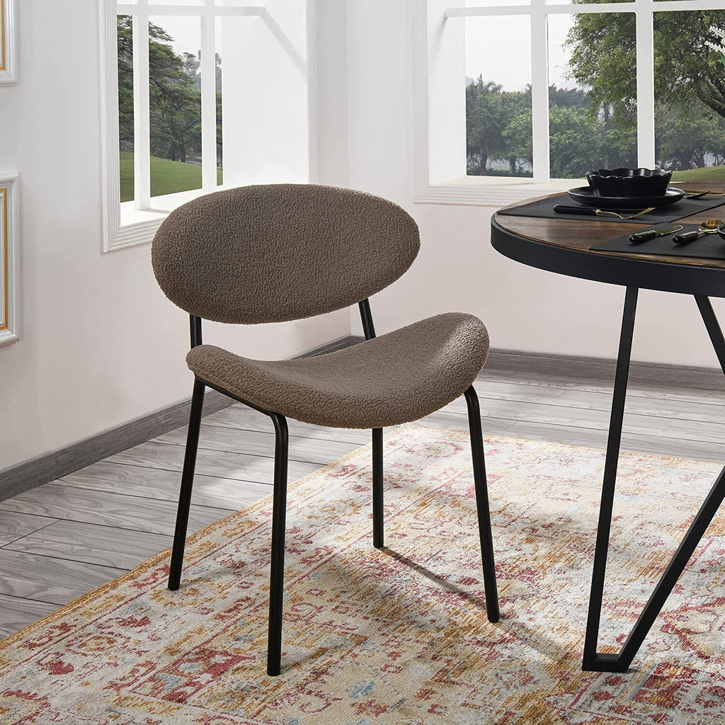 Set of 2 Teddy Fabric Accent Chair H9621