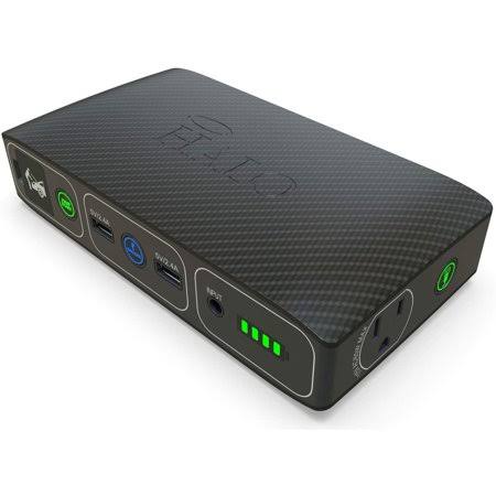 Portable Phone Laptop Charger Car Jump Starter with AC Outlet - Black Graphite E202727