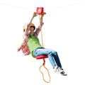 80' Red Kids' Backyard Zipline Kit with Adjustable Seat H409648