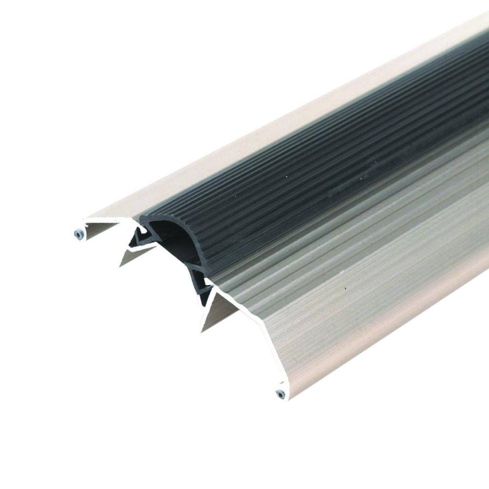 Satin Nickel Aluminum Threshold with Vinyl Seal L117