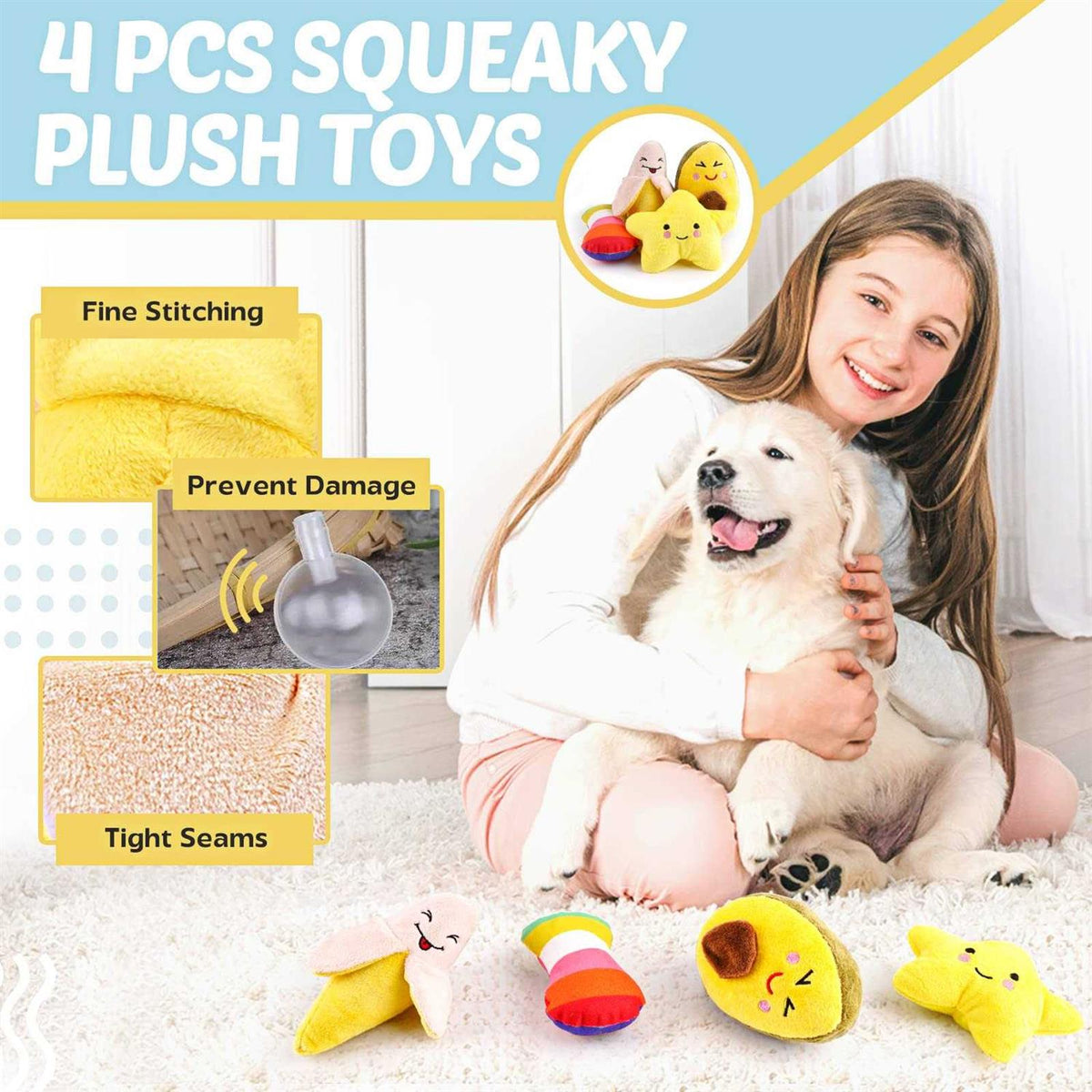 21 Pack Small Dog Chew Toys with Rope Toys A722806