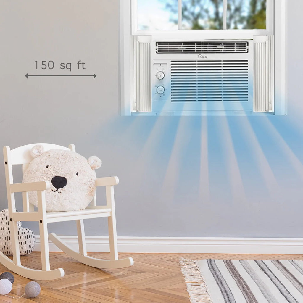 5,000 BTU 150 Sq Ft White Window Air Conditioner X3843