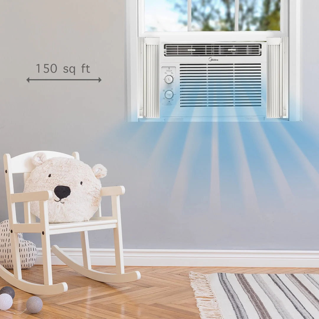 5,000 BTU 150 Sq Ft White Window Air Conditioner X3843