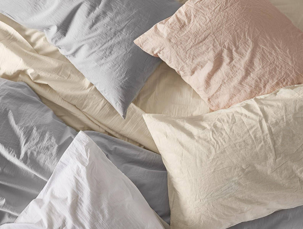 Organic Crinkled Percale Sheet Set Full Shadow X877