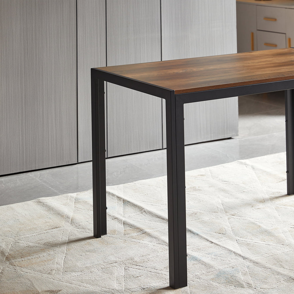 47 Inch Black Metal Dining Table E345