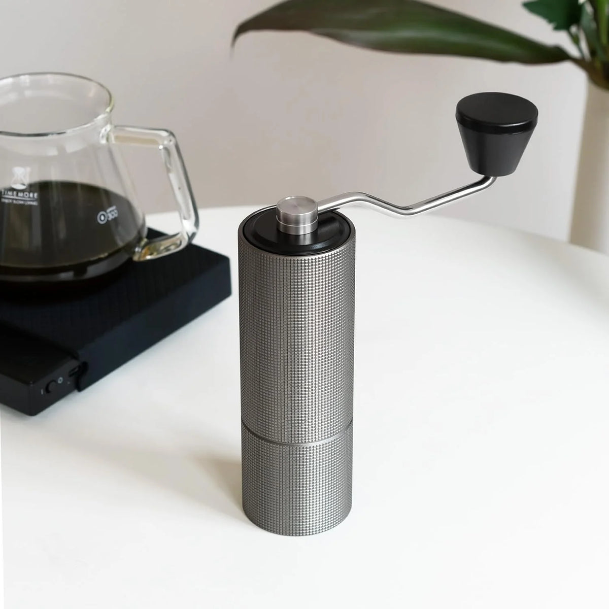 Manual Coffee Grinder with Adjustable Coarseness, 30g Stainless Steel Conical Burr J87584