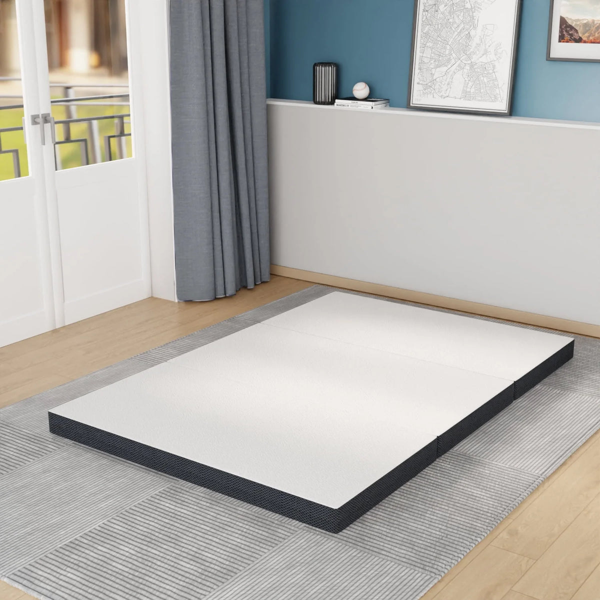 3 Inch Single Foldable Floor Mattress with Washable Cover V63967