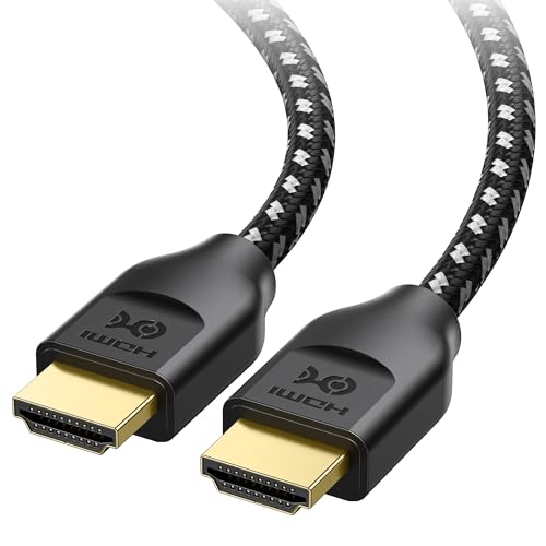 White Braided 8K HDMI Cable 13.1 ft H54887